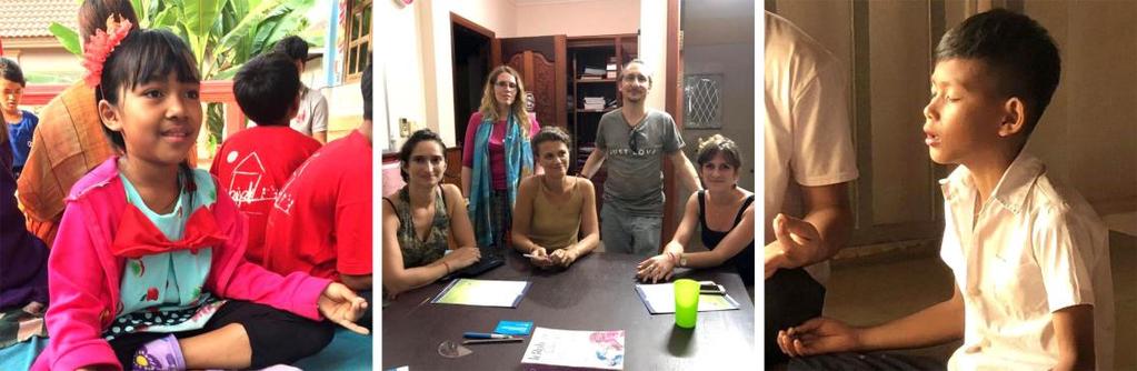 1.INTERNATIONAL SEVA-SADHANA TRAVEL IN CAMBODIA (PART 2) OM CHANTING ORGANISATION AND SADHANA TRAININGS French School of Siem Reap Two French teachers and a speech