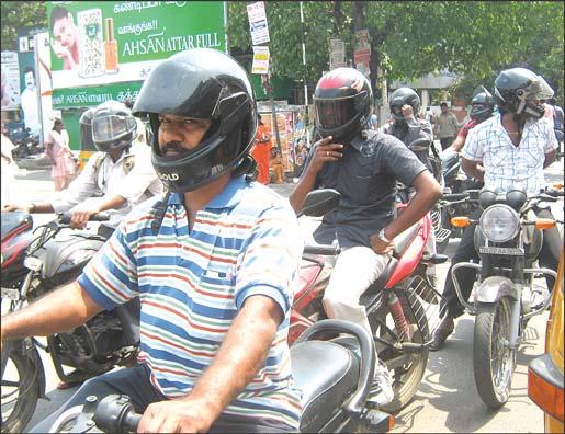 When those not wearing helmets were stopped by the police they feared the worst.