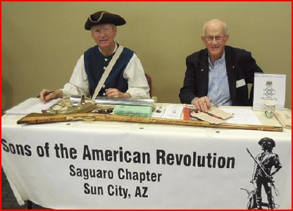 In 1965 Sun City was a new community and efforts to form a chapter of SAR were accomplished by a dedicated group from the Aqua Fria Chapter of the DAR and the Arizona Society of the SAR.