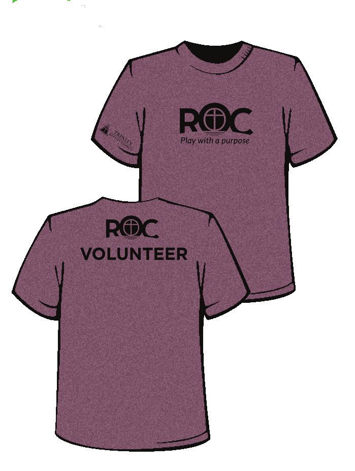 of month 6:00 pm - 8:00 pm Contact Michelle: 919-787-3740 or mkranz@tbcraleigh.com to volunteer or to sub short term. ROC VOLUNTEER SHIRTS ARE IN!