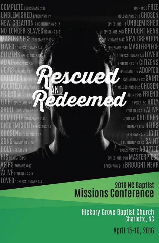 Join us at Hickory Grove Baptist Church, Charlotte for the 2016 Baptist Missions Conference. This event is open to ALL Baptist men, women, and students.