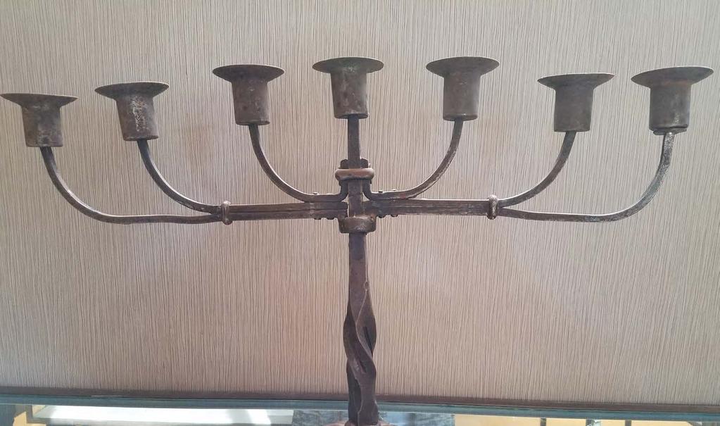 Temple Israel Museum Acquires Donation of German Menorah An unusual wrought iron Sabbath menorah from Germany made during the first quarter of the 20th century has been donated by Marion Stein and