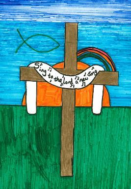 Competition winner! The competition to design a brilliant banner for the play church has been won by Phoebe Pryce of St Mark's Portobello.