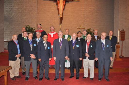 Installation of Knights of Columbus Council Officers for 2011-2012 Knights of Columbus Council 11991, Immaculate Conception Council, and Installation of Officers was held in the church on June 16,