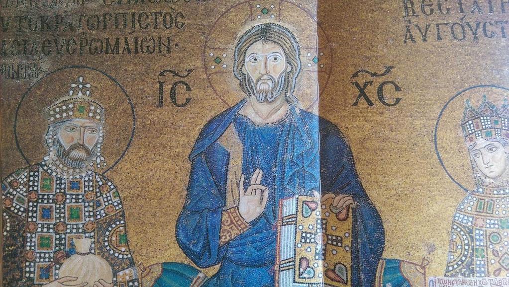 Aydogmus) Mosaic detail: Christ seated