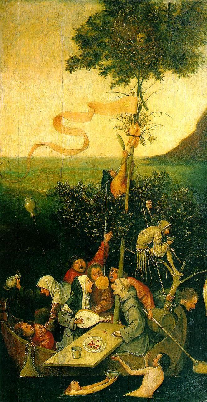 Document 7 The Ship of Fools (1490-1500), Oil painting by Hieronymus Bosch portraying widespread contempt of priests and monks that had concubines and illegitimate offspring.