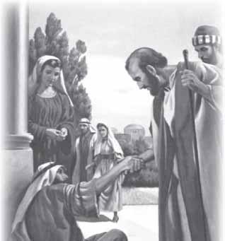 Acts 3 - Peter Heals the Lame Man 34. Why did John and Peter go up to the temple? 35. The man in verse 2 was lame from his mother s womb. This means he had never walked in his entire life.