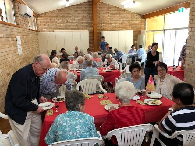 10 Left: We had a packed house at Killara hall for the pre-christmas lunch following our final Healing Mass for the year.