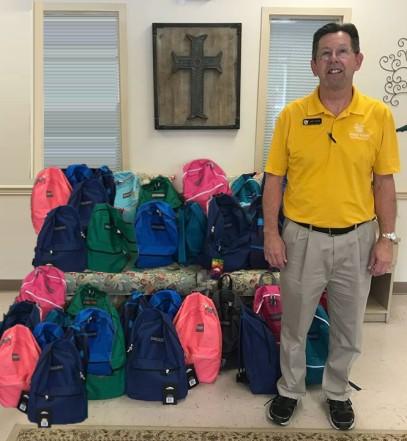Businesses and churches collected school supplies for the children of Florence!