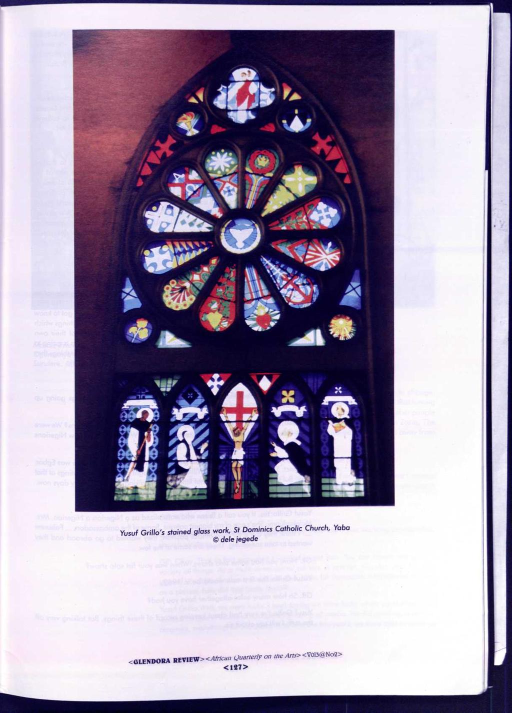 Yusuf Grilh's stained glass work, St Dominies Catholic Church, Yaba