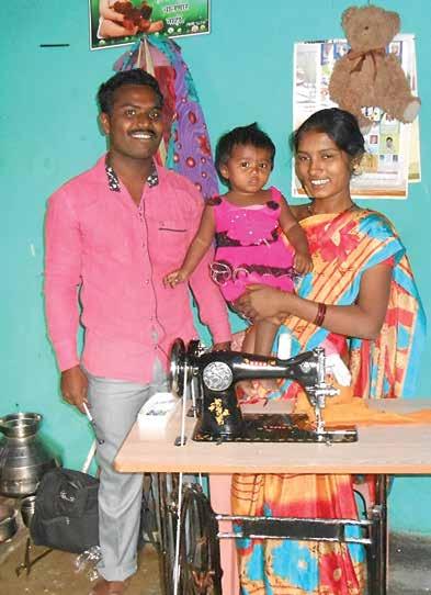 A Livelihood and the Love of Christ Sewing machines mend broken lives. Romila (pictured) could hardly believe her eyes when she received a sewing machine.