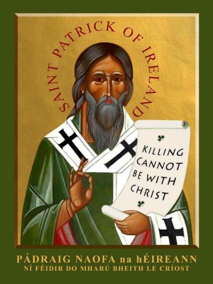 Avarice is a deadly crime. Do not covet your neighbour's goods. Do Not Kill. -Saint Patrick Letter to the Soldiers of Coroticus, 9 KILLING CANNOT BE WITH CHRIST.