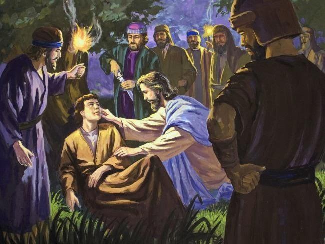 When Peter cut the ear off the high-priest s servant, Malchus, in the Garden of Gethsemane, Jesus told Peter to put away the