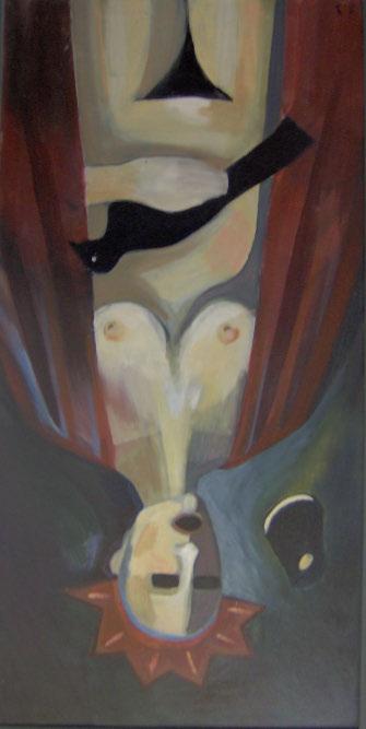Queen with Raven 66 x 128 cm, Oil on canvas The