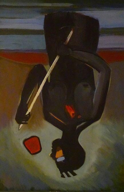 Black Goddess 67 x 96 cm, Oil on canvas Worshipped in Central Europe 2,500 years ago, she
