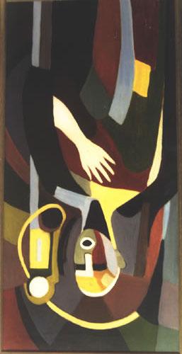The Singing God 66 x 128 cm, Oil on canvas A 20th century rendition of the alchemical figure