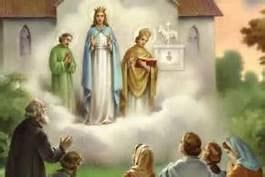 OUR LADY OF KNOCK IRELAND, 1879 FEAST DAY AUGUST 21 On the evening of August 21, 1879, in the pouring rain, 15 men, women and children, mainly from the village of Knock in County Mayo, and ranging in