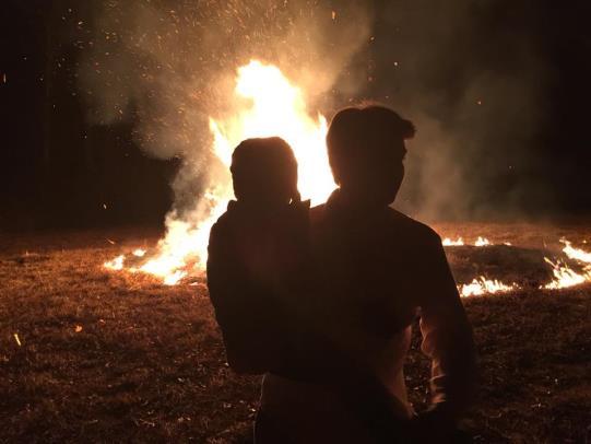Epiphany Bonfire (left) [Photograph from the Grace Church, St. Francisville, Facebook Page] Grace Church, St.