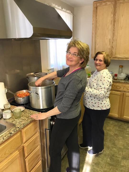 Gumbo to Go in Plaquemine, LA (right) [Photograph from the Church of the Holy Communion, Plaquemine, Facebook Page] Parishioners of the Church of the Holy Communion, Plaquemine, prepare gumbo to sell
