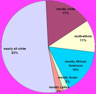 Ethnicity. While a majority of congregations are more than 90% Euro-American, nearly as many are either significantly integrated or are congregations of Latino, Asian, and African American members.