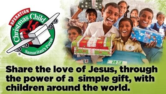 Operation Christmas Child Save this date all shoe box packers for Operation Christmas Child! October 14, 2017 afternoon, place to be determined! Jaci, a shoe box recipient from Guatemala, will speak!