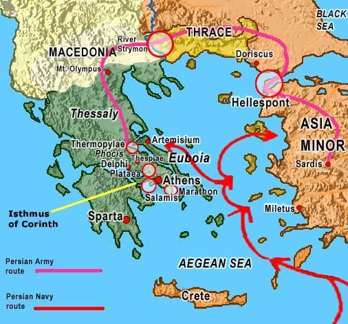 In 480 BC, King Xerxes of Persia