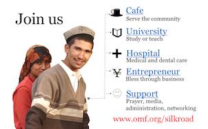 You can find the details for these opportunities, and more information at omf.org/silkroad.