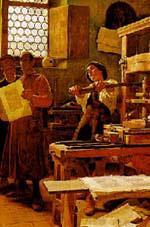 The Printing Press Printing began in 1450 with the publication of the Bible by Johannes