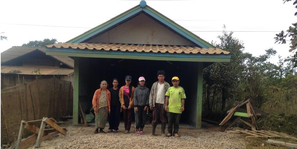 4 Maem s house which will be a new worship place for the group at Wat Luang, Southern Laos, funded by CPL house in her land.