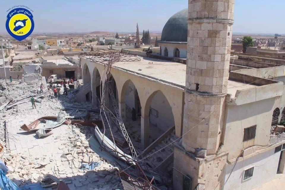 On 6 September 2016, the Syrian Air Force targeted Al-Kabeer Mosque in Andan in the countryside of Aleppo, causing substantial damage to it and forcing it to close down.