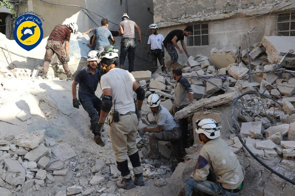 On 28 April 2016, the Syrian Air Force targeted Bustan al-qasr neighbourhood in Aleppo, killing 11 On 28 April 2016, one of the armed opposition brigades fired a number of locally made missiles at