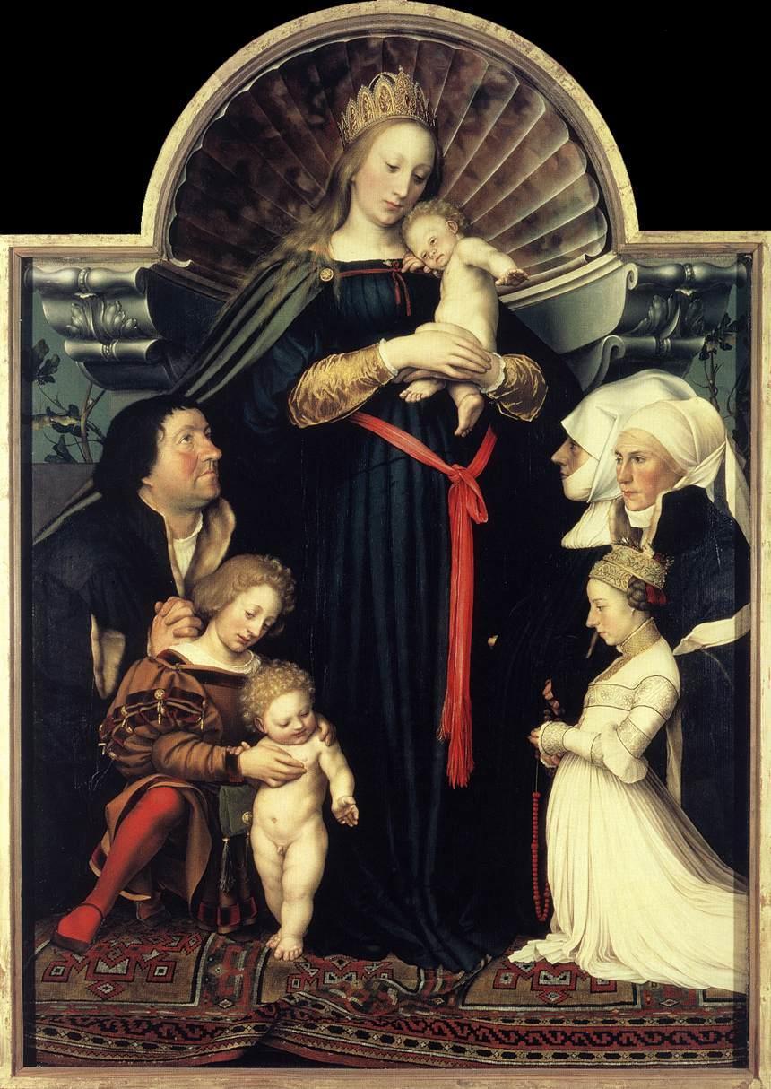 Holbein Madonna of Mercy with Basel Mayor Jakob Meyer and his