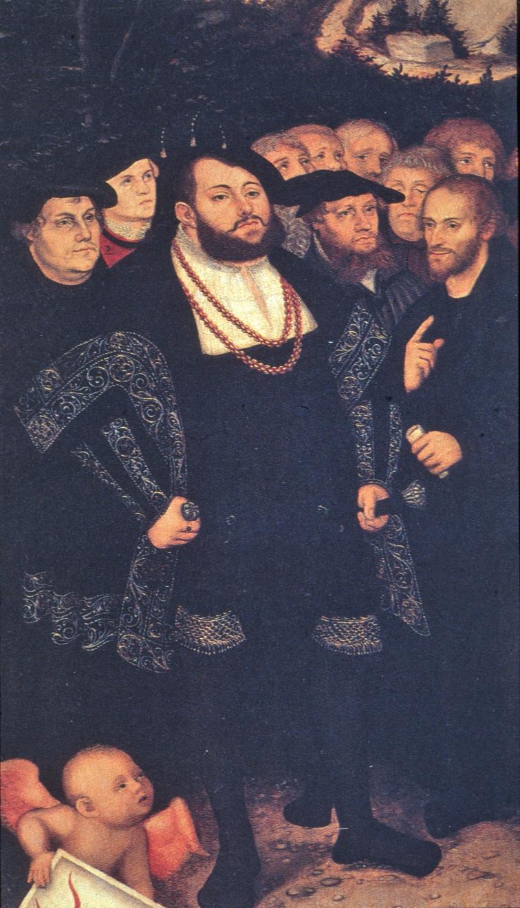 Cranach Frederick the Wise with Luther,