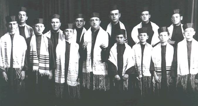 Garden Street Synagogue choir, Reuben Rosenblatt, leader, c. 1936.