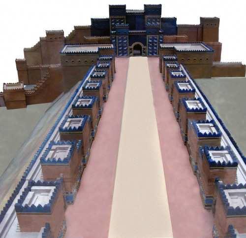 "The Ishtar Gate was constructed by the Babylonian King Nebuchadnezzar II circa 575 BCE. It was the eighth gate of the city of Babylon (in present day Iraq) and was the main entrance into the city.