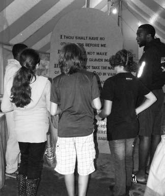 MASTER PLAN OF EVANGELISM YOUTH TENT / SHARING THE TEN COMMANDMENTS At the Berrien County youth fair tent this year, we decided to Share the Ten Commandments.