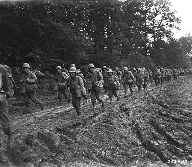 march through the Chambois Sector of France, in October of 1944.