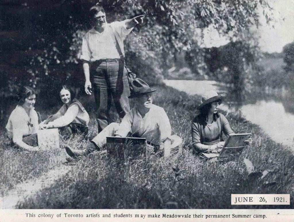 friendship and working relationship with many artists, including the Group of Seven, may have inspired many to capture the beauty of the Village and immediate area. Photo from June 26, 1921, J.W.