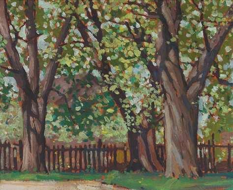 Wooded Landcape, oil on board, A.J. Casson, c. 1920 (Private Collection) Isabel Hardy, Casson s cousin, has attributed this painting to Meadowvale Village. A.J. Casson had a few connections to Meadowvale.