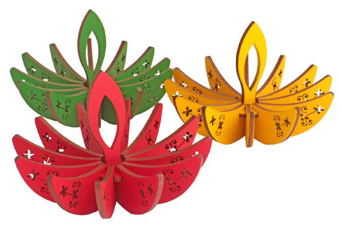 Diya Triad Diya (Hindi for an oil lamp), a symbol of light is used for special occasions and festivals in India, especially associated with Diwali, the festival of light.