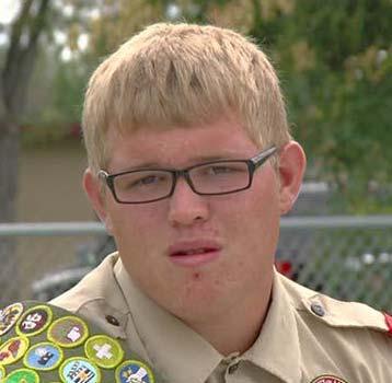 Boy Scout Earns 132 Merit Badges Despite Disability A Boy Scout from South Jordan, Utah has achieved a goal only a few can claim, and he didn't let his disability deter him.