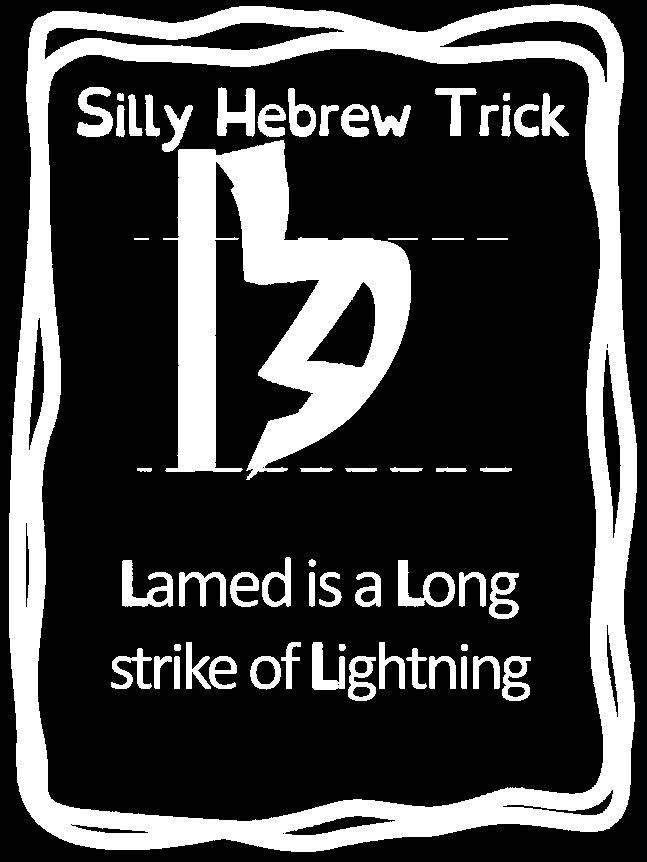 ל Lesson 5: Lamed Meet your next letter, the Lamed!