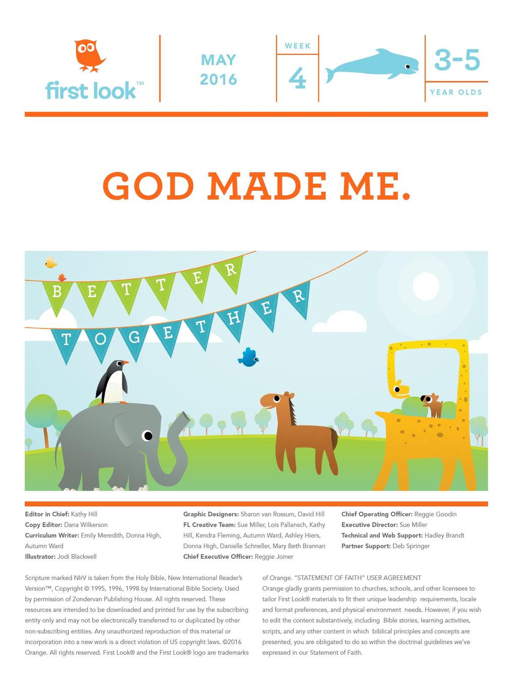 First Look 3- through 5-year-olds, May 22, Week 4 Small Group Curriculum Materials for