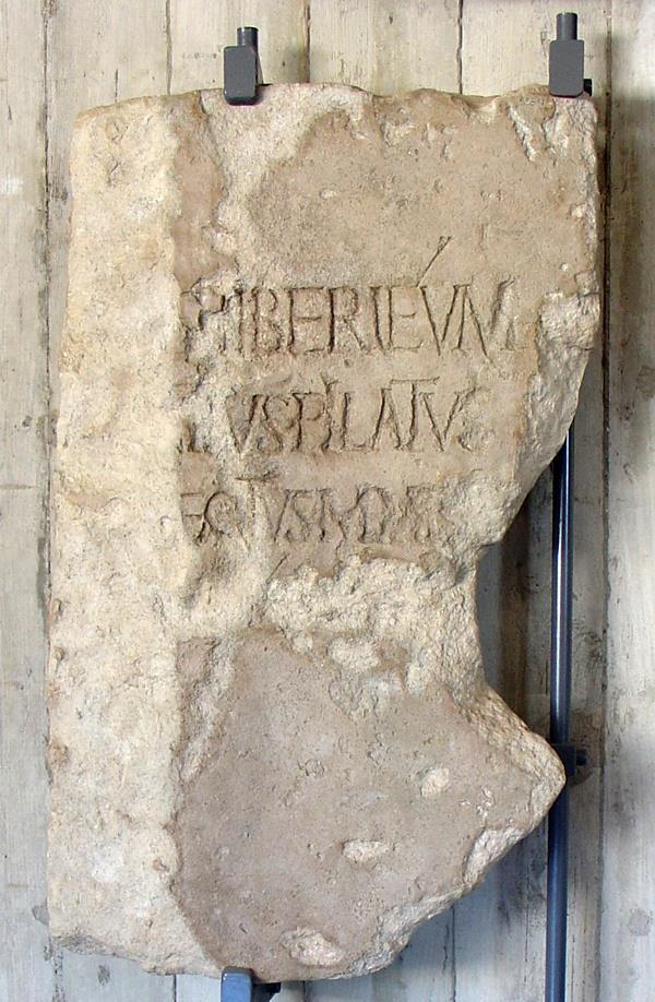 Pilate-inscription found at Caesarea Maritima in 1961 TIBERIEVM