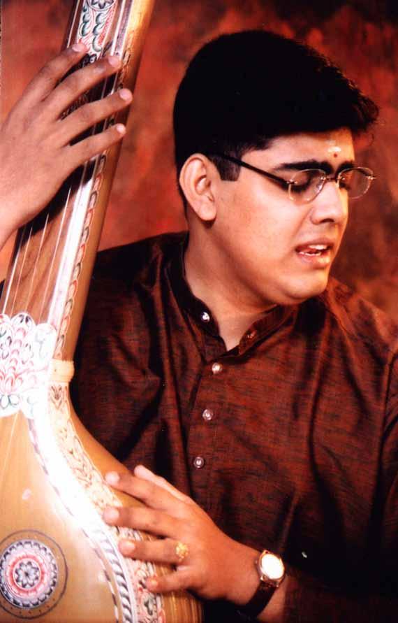 Sikkil Gurucharan is the third generation musician from a reputed family of flautists. He is the first vocalist in the family.