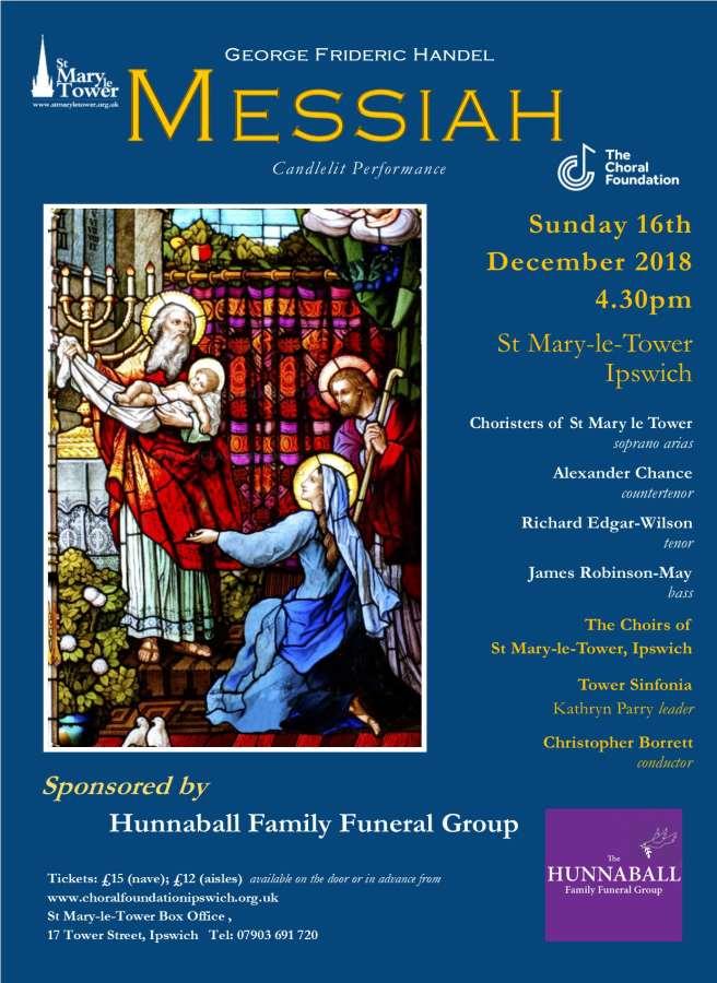 4:30pm, Sunday 16 th December 2018 Tickets 12-15 available on the door or in advance Box Office: St Mary-Le-Tower, 17 Tower Street Ipswich. 07903 619720 www.