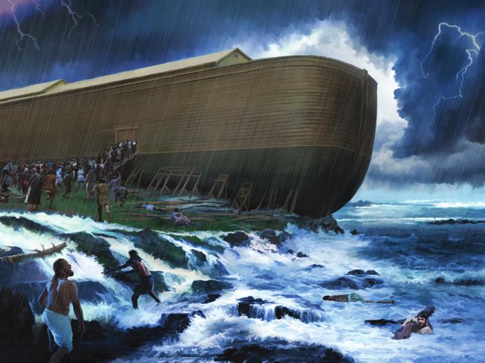 10 The Great Flood Throughout the years to follow, the human race grew and became so sinful that God destroyed the earth and its inhabitants with a great flood, except for God-fearing Noah and his
