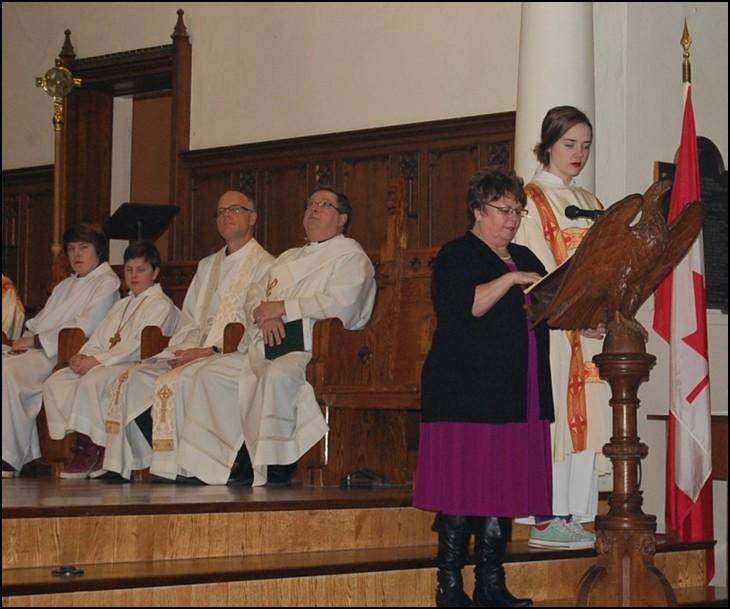 PAGE 3 Sheila Wood from Holy Rosary Cathedral reads the epistle.