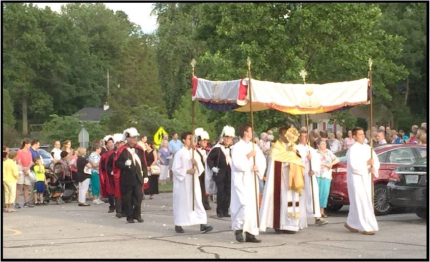 tradition, in the second year at Holy Infant, echoes ancient processions held in Europe on the feast of Corpus Christi.