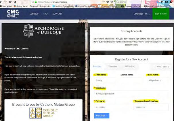 In the next screen you will Register for a New Account. 5. Fill in all of the required boxes.
